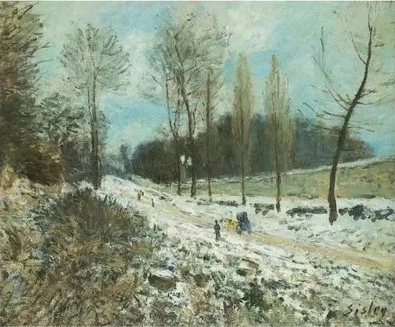 La Costa del Cuore-Volo a Marly sotto la neve - Alfred Sisley