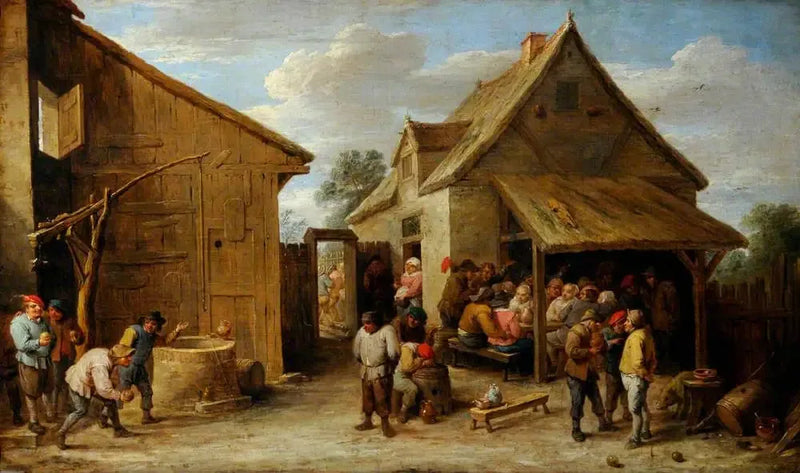 La corte di un'osteria - David Teniers il Giovane