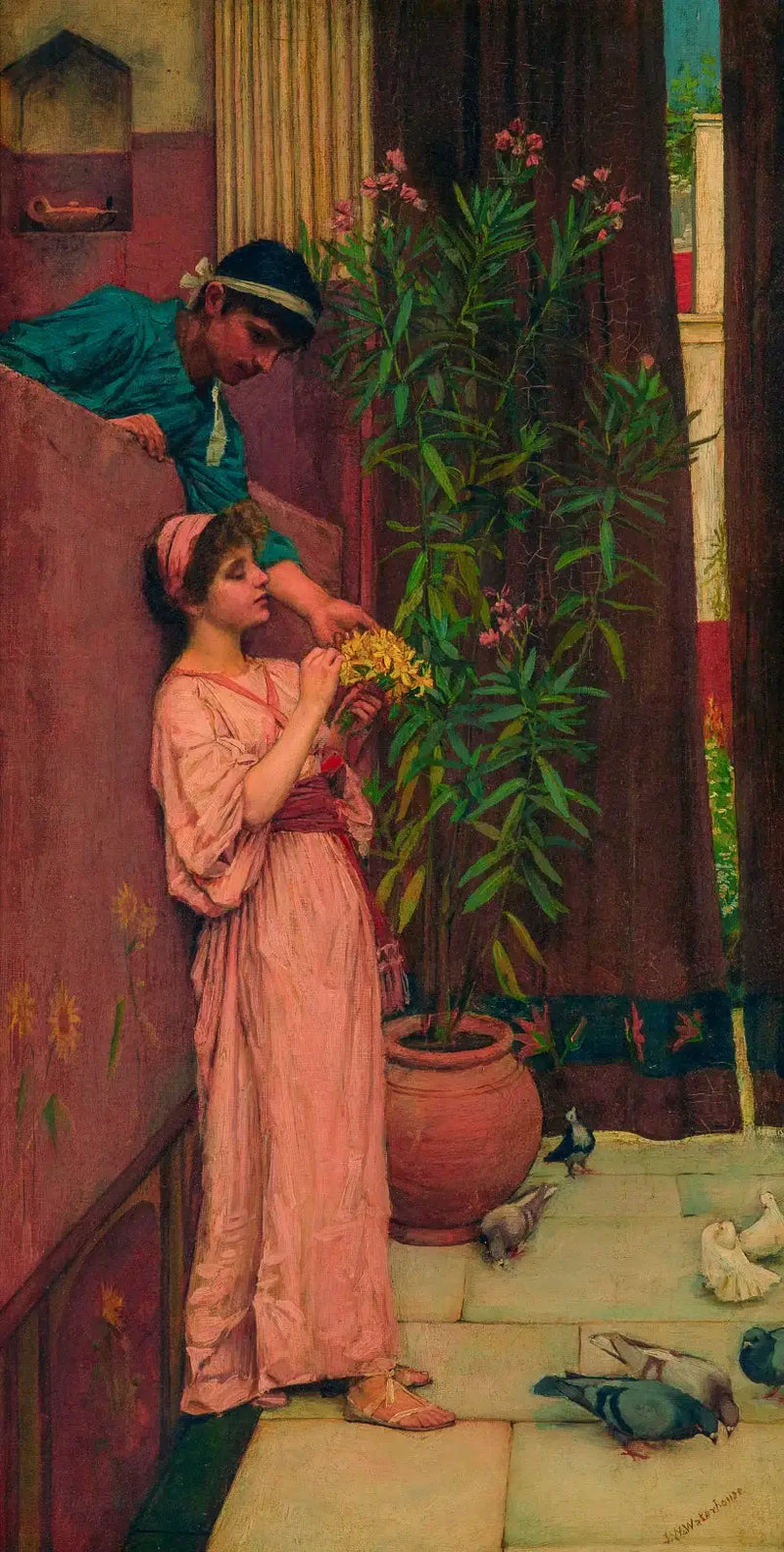 La corte / Le offerte dolci - John William Waterhouse