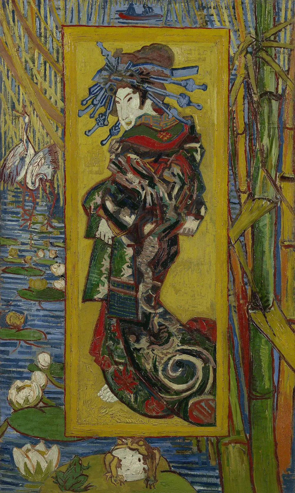 Reproduction du tableau « La Courtisane (d'après Eisen) - Vincent van Gogh » par Alpha Reproduction en peinture à l’huile