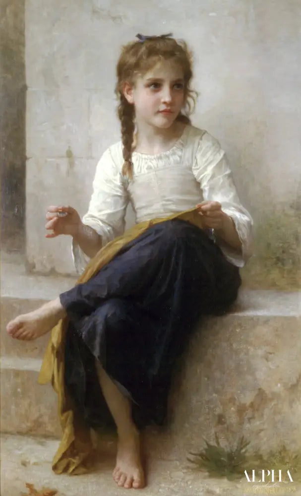 La couturière - William Bouguereau - Reproductions de tableaux et peintures haut de gamme