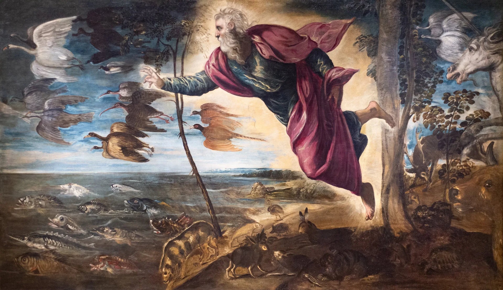 La Création des animaux - Jacopo Tintoretto image 1 reproduction de peinture à l’huile