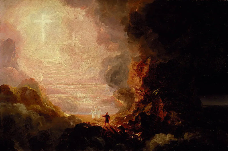 La Croce e il Mondo : il pellegrino della Croce alla fine del suo viaggio - Thomas Cole