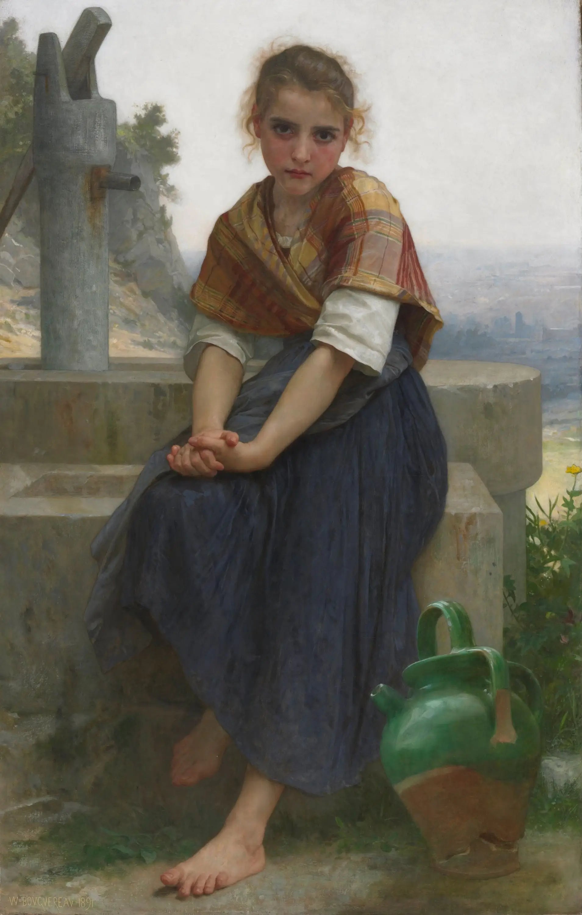 Reproduction du tableau « La Cruche cassée - Bouguereau » par Alpha Reproduction en peinture à l’huile