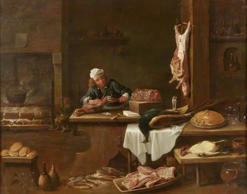 La cucina di un maniero olandese - David Teniers il Giovane