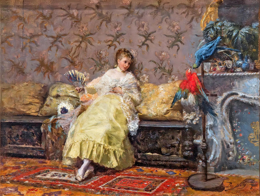 La donna con i pappagalli - Giuseppe De Nittis