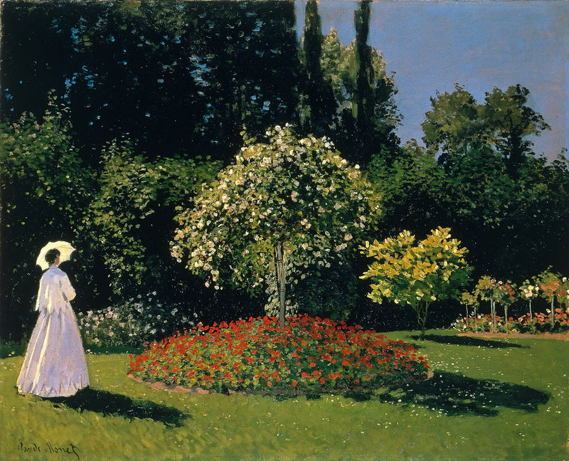 La Donna in bianco nel giardino - Claude Monet