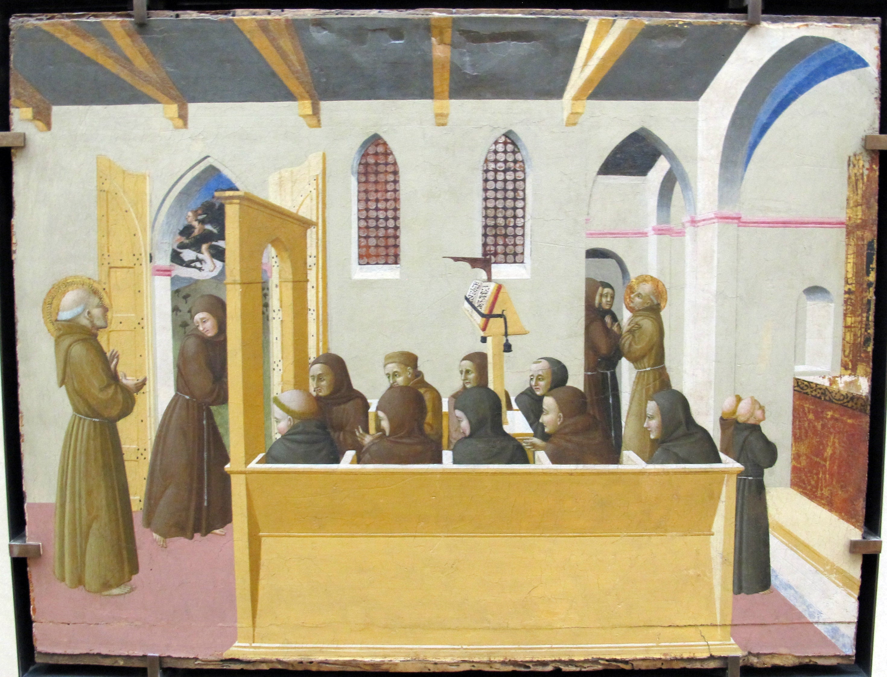 La Damnation de l'âme de l'avare de Citerna - Stefano di Giovanni (Sassetta) image 1 tableau peint à l’huile sur toile