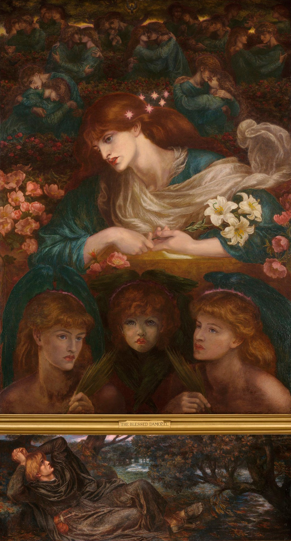 La Damoiselle élue - Dante Gabriel Rossetti image 1 copie peinte à la main à l’huile