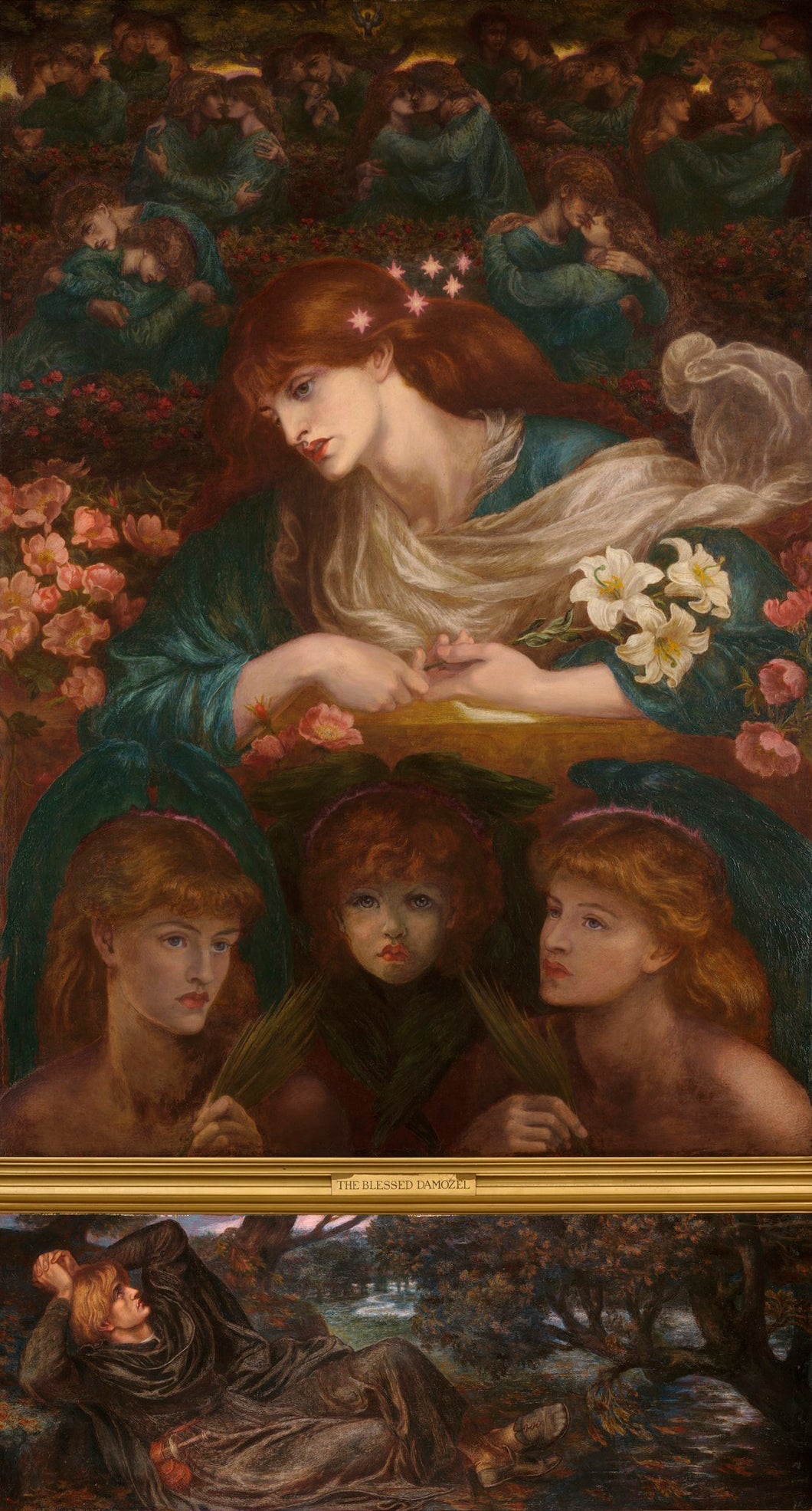 La Damoiselle élue - Dante Gabriel Rossetti image 1 copie peinte à la main à l’huile