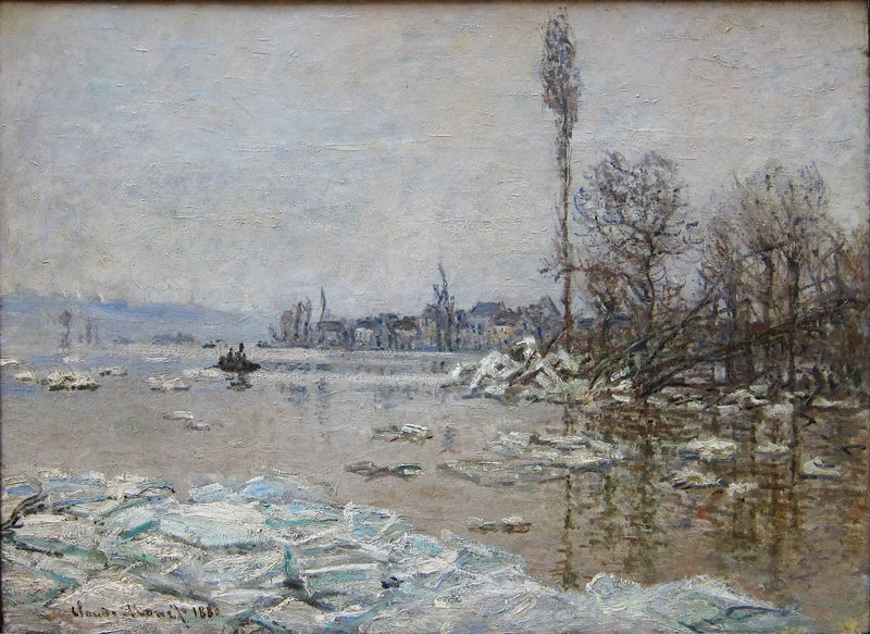 La Débâcle à Vétheuil, con vista su Lavacourt - Claude Monet