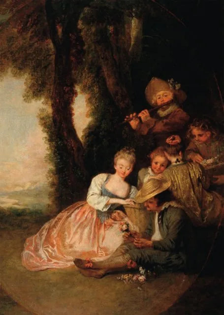 La dichiarazione attesa - Antoine Watteau