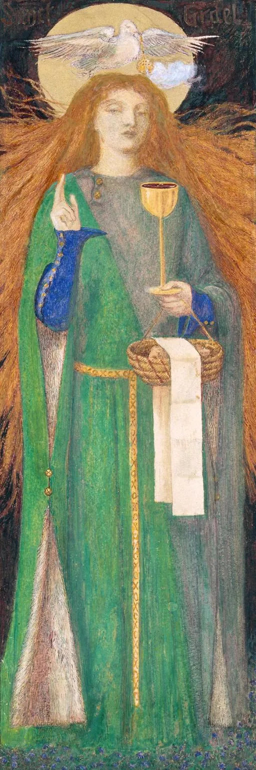 La Demoiselle de Sanct Grael - Dante Gabriel Rossetti image 1 reproduction artisanale de tableau
