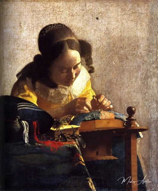 La Dentellière (Vermeer) - Johannes Vermeer - Reproductions de tableaux et peintures haut de gamme