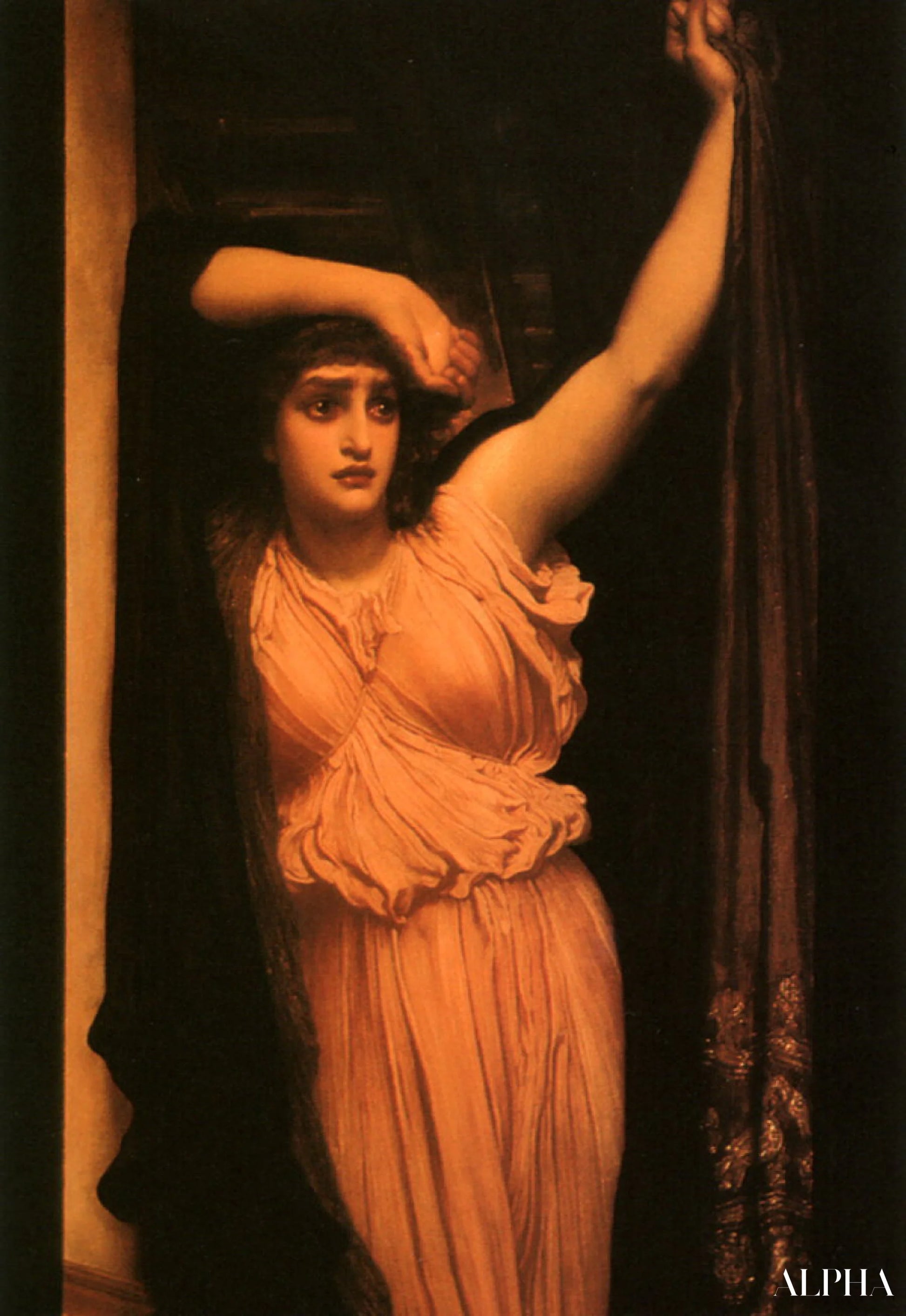 L'ultimo orologio dell'eroe - Frederic Leighton - Riproduzioni di quadri e dipinti di alta gamma