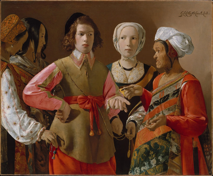 La Diseuse de bonne aventure - Georges de La Tour image 1 copie peinte à la main à l’huile