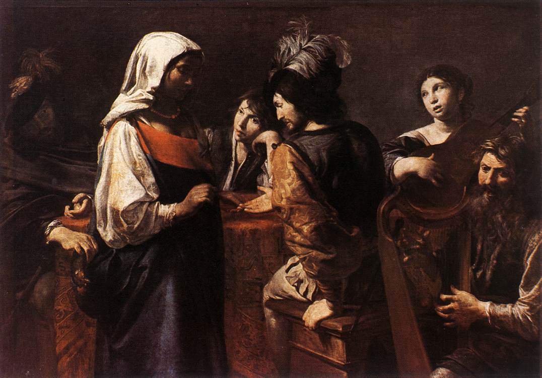La Diseuse de bonne aventure - Valentin de Boulogne image 1 copie de tableau peinte à la main