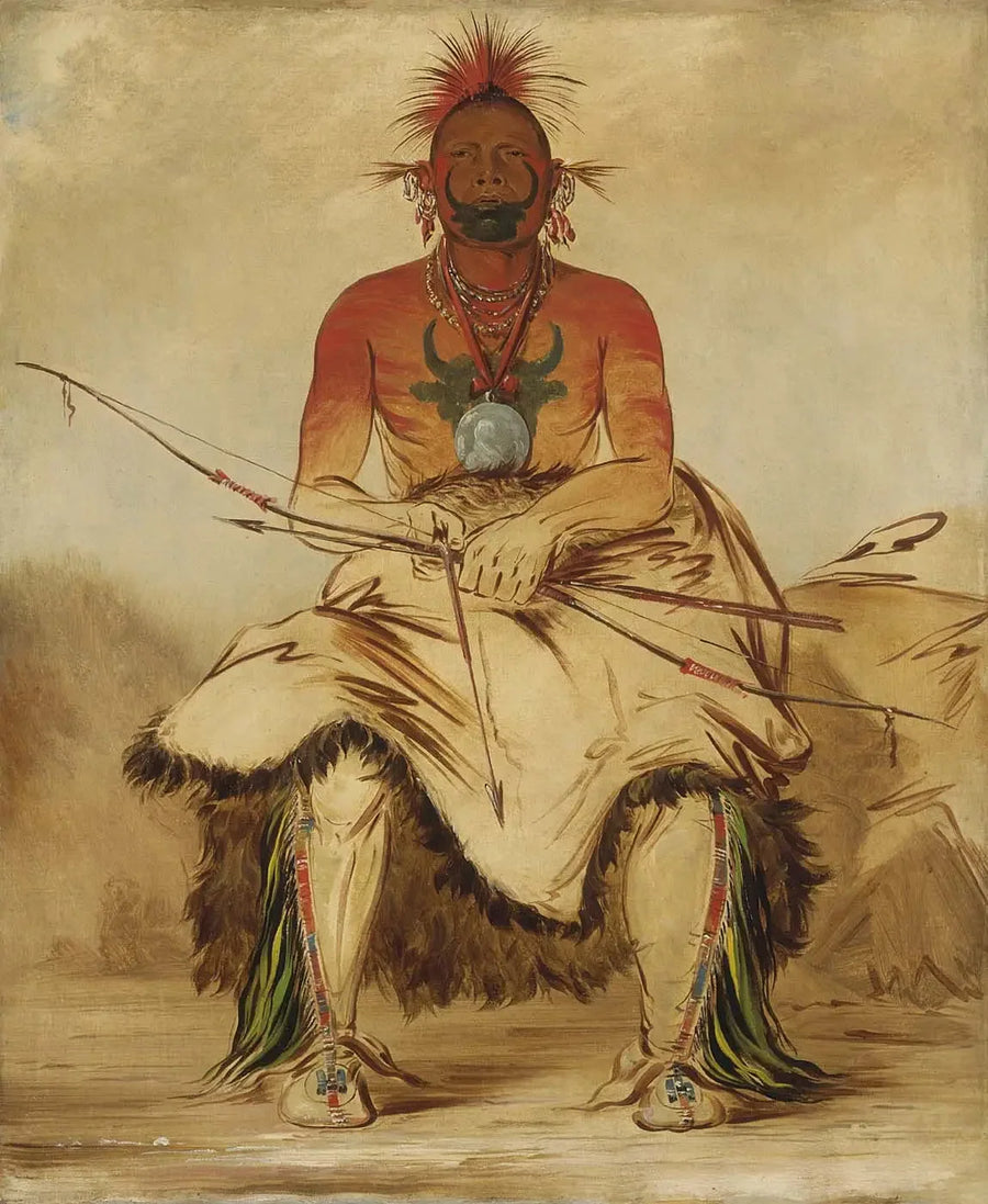 La-dóo-ke-a, Buffalo Bull, un grande guerriero Pawnee - George Catlin
