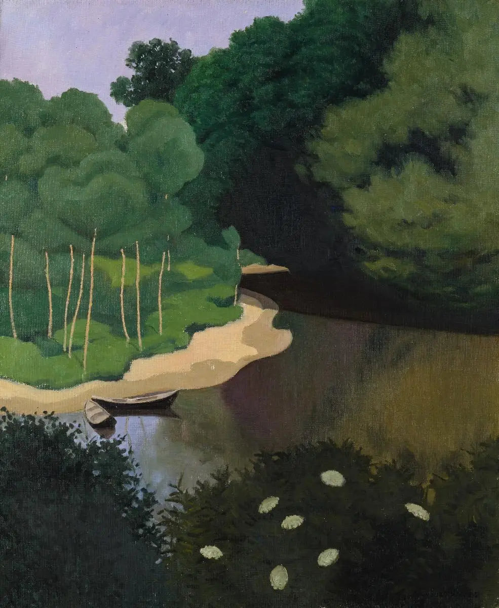 La Dordogne à Carennac - Félix Vallotton image 1 reproduction de peinture à l’huile