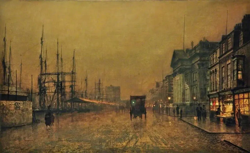 La dogana di Liverpool, vista verso nord - John Atkinson Grimshaw