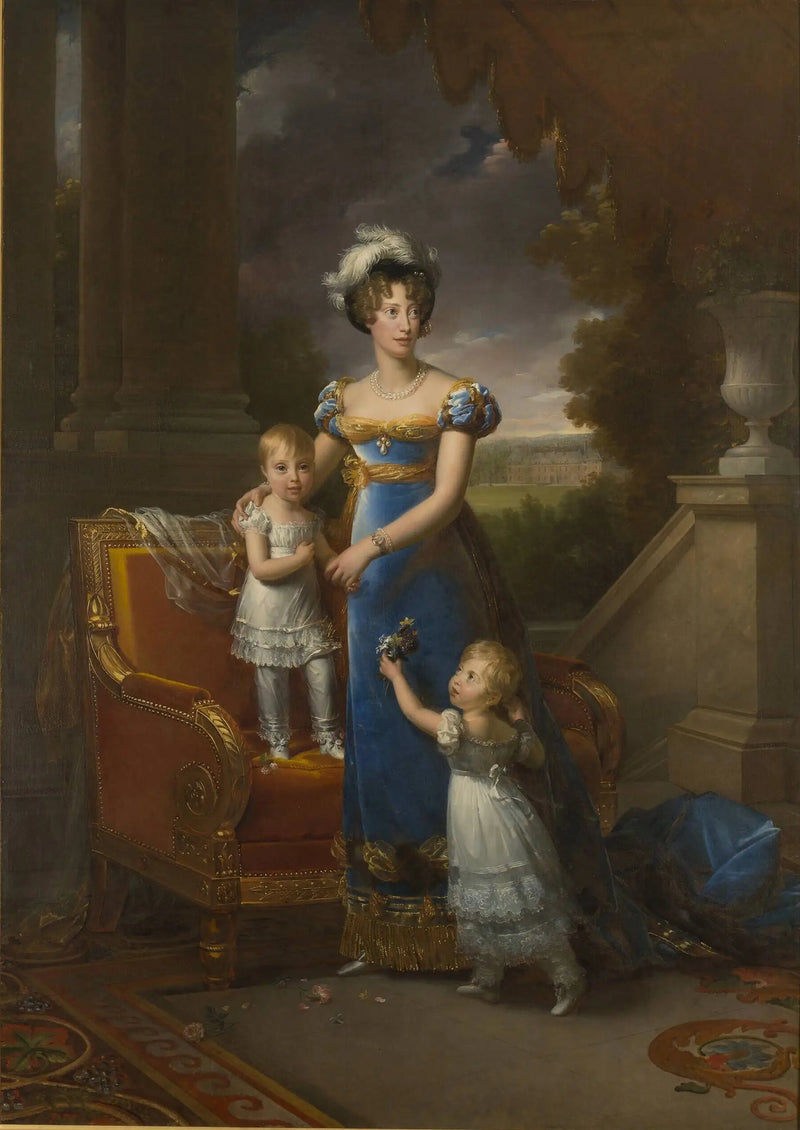 La duchessa di Berry e i suoi figli davanti al Castello di Rosny - François Gérard