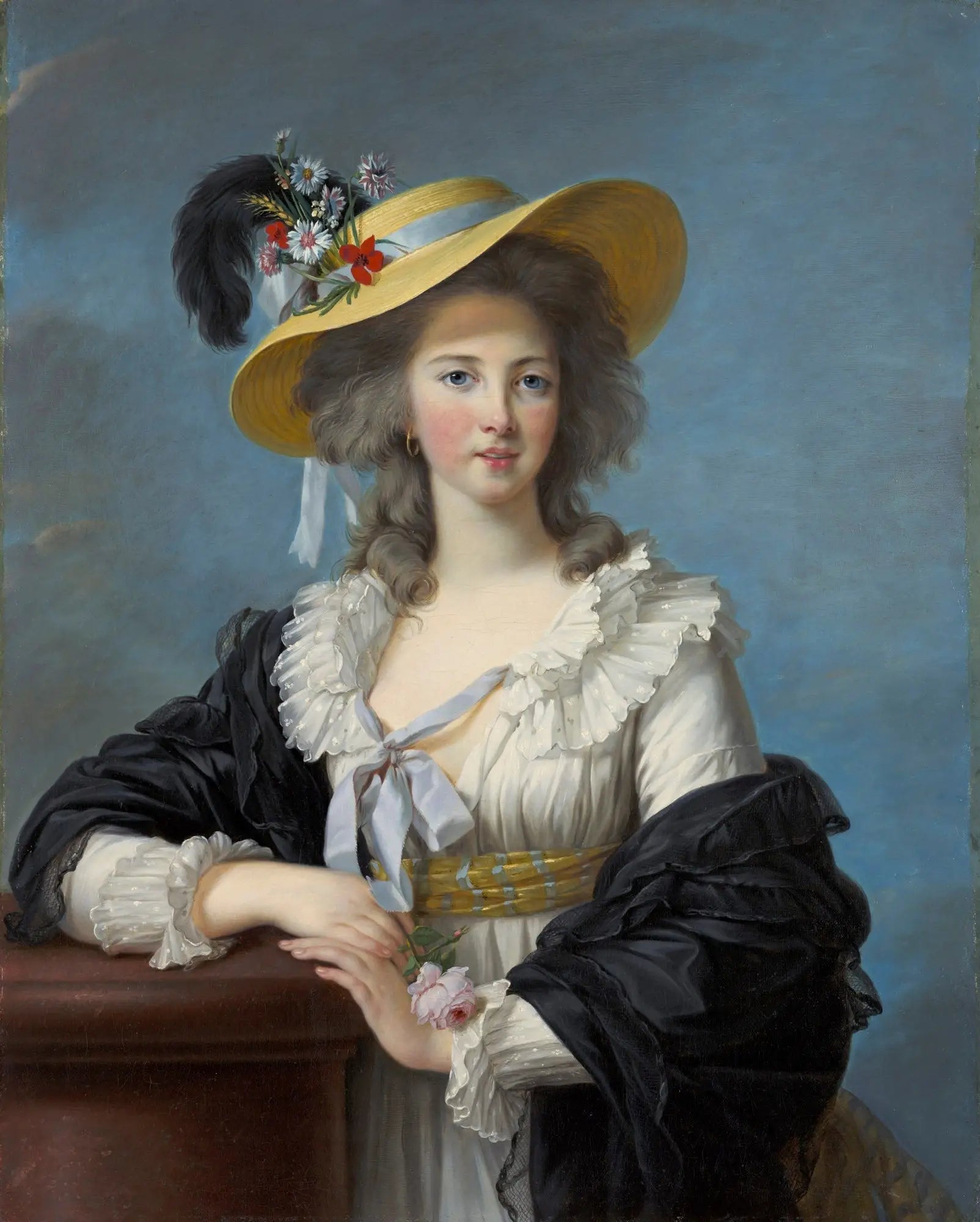 La duchesse de Polignac coiffée d’un chapeau de paille - Élisabeth Vigée Le Brun - Alpha Reproduction