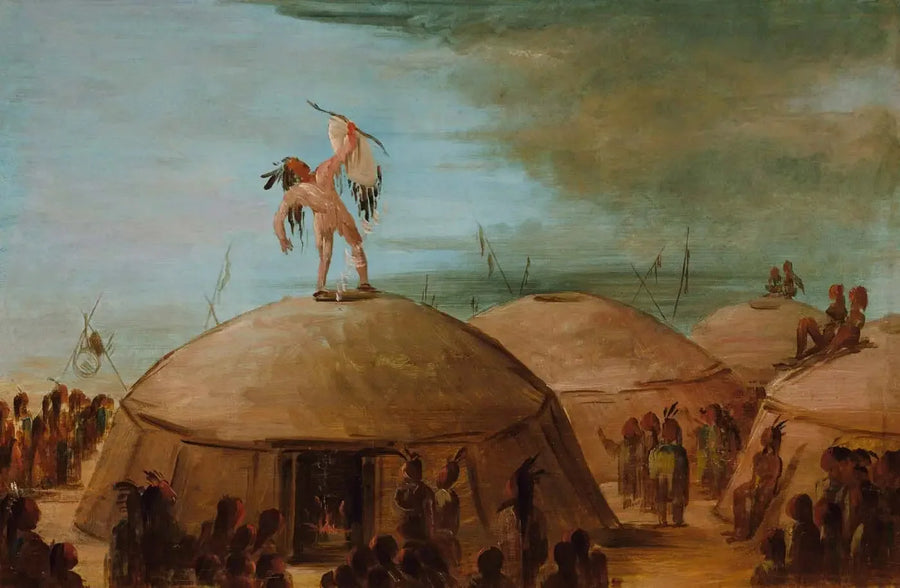 La fabbricazione della pioggia presso i Mandan - George Catlin