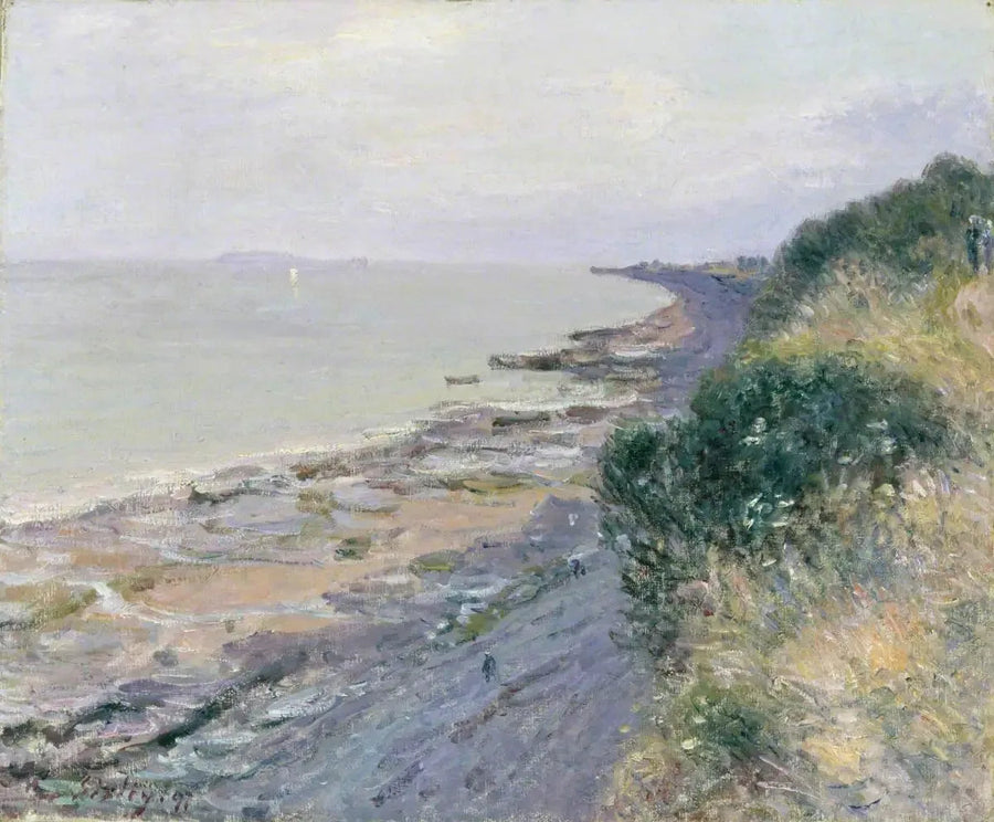 La scogliera di Penarth, sera, bassa marea - Alfred Sisley