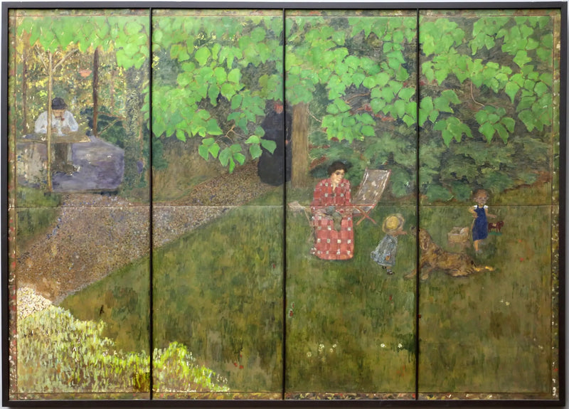 La famiglia di Claude Terrasse nel giardino - Pierre Bonnard