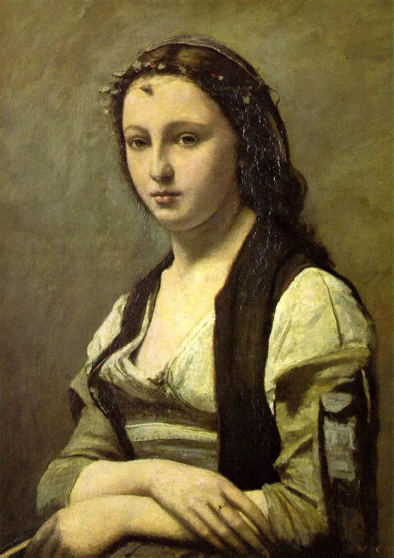 La Donna con l'Perla - Jean-Baptiste Camille Corot