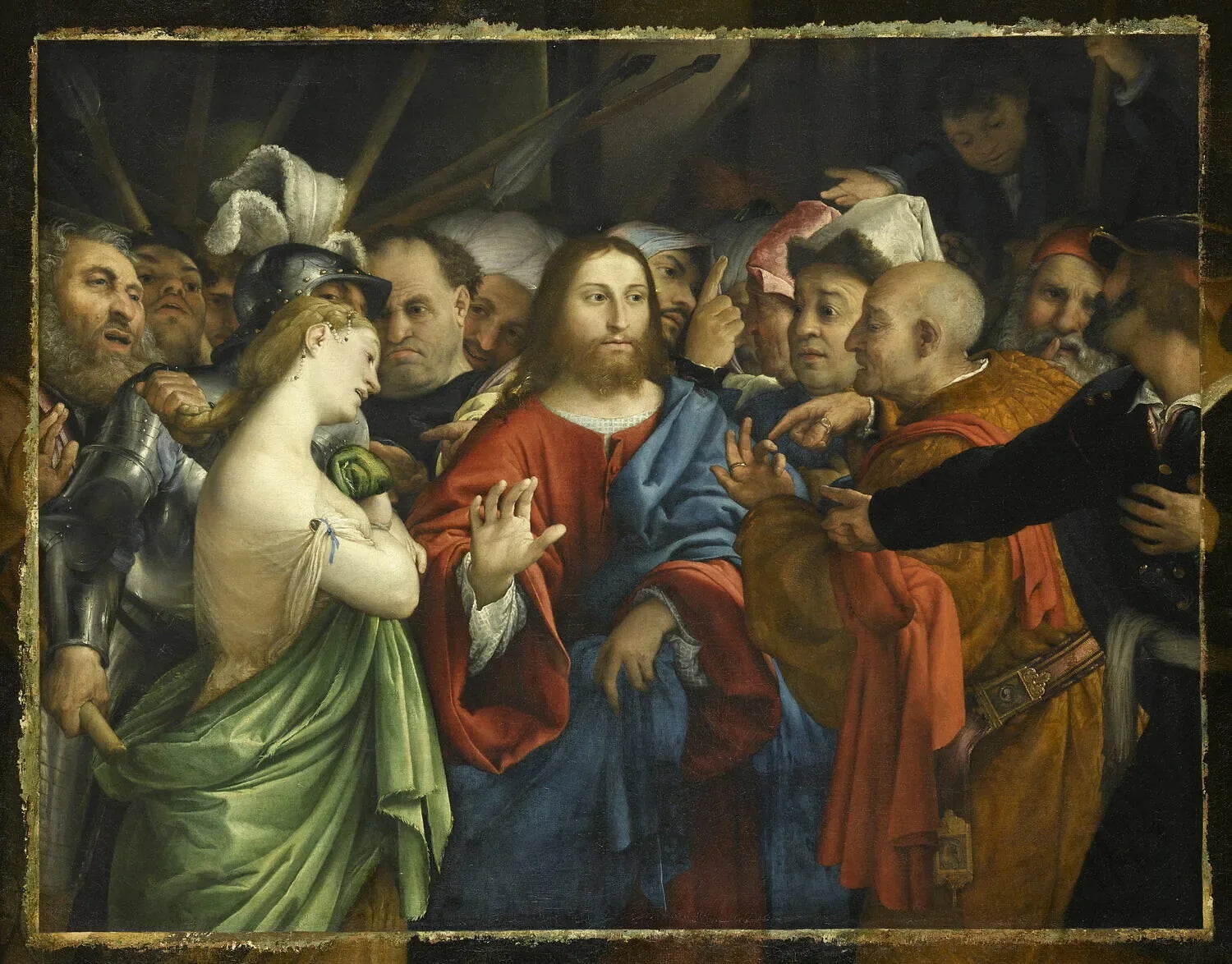 La Femme adultère - Lorenzo Lotto image 1 copie peinte à la main à l’huile