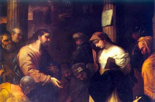 La donna adultera - Luca Giordano