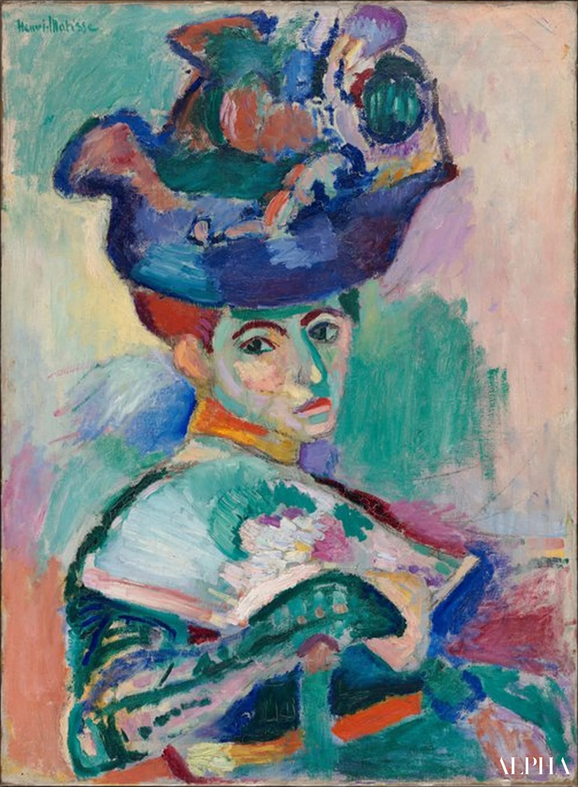 La donna con il cappello 1905 - Matisse - Riproduzioni di quadri e dipinti di alta gamma