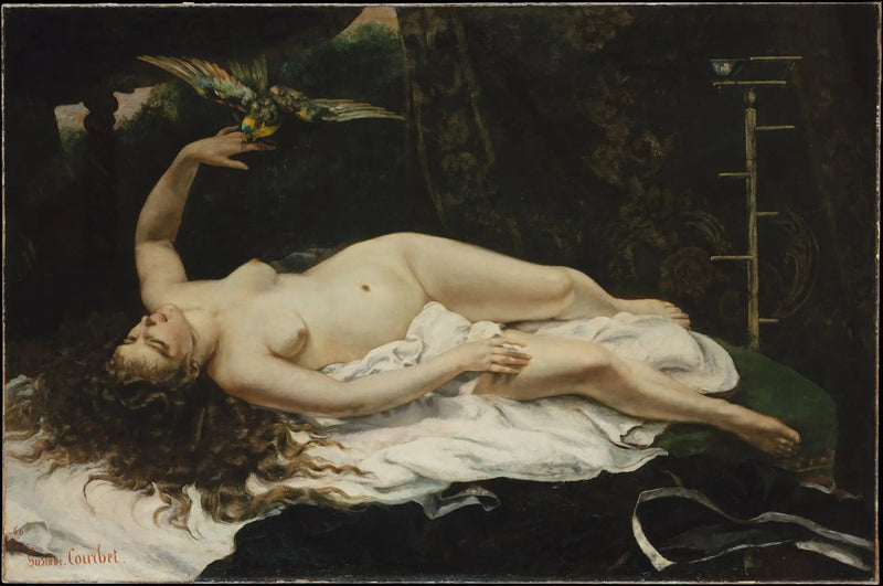 La Femme au pappagallo - Gustave Courbet