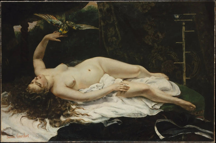 La Femme au pappagallo - Gustave Courbet