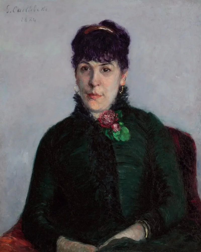 La donna con le rose - Gustave Caillebotte