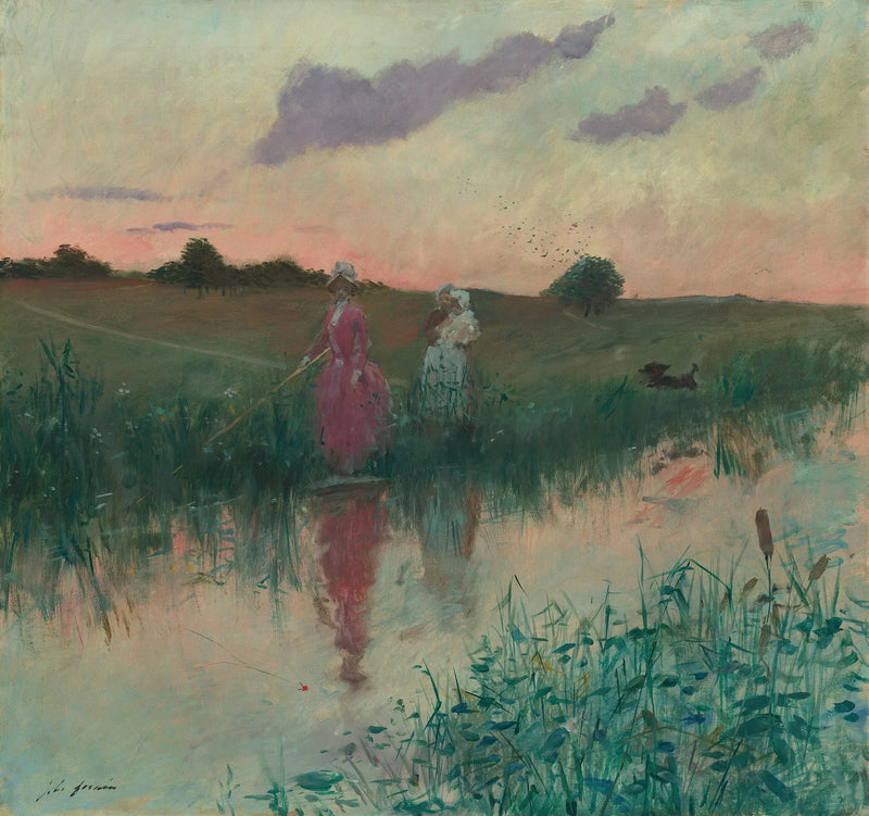 La donna dell'artista a pesca - Jean-Louis Forain
