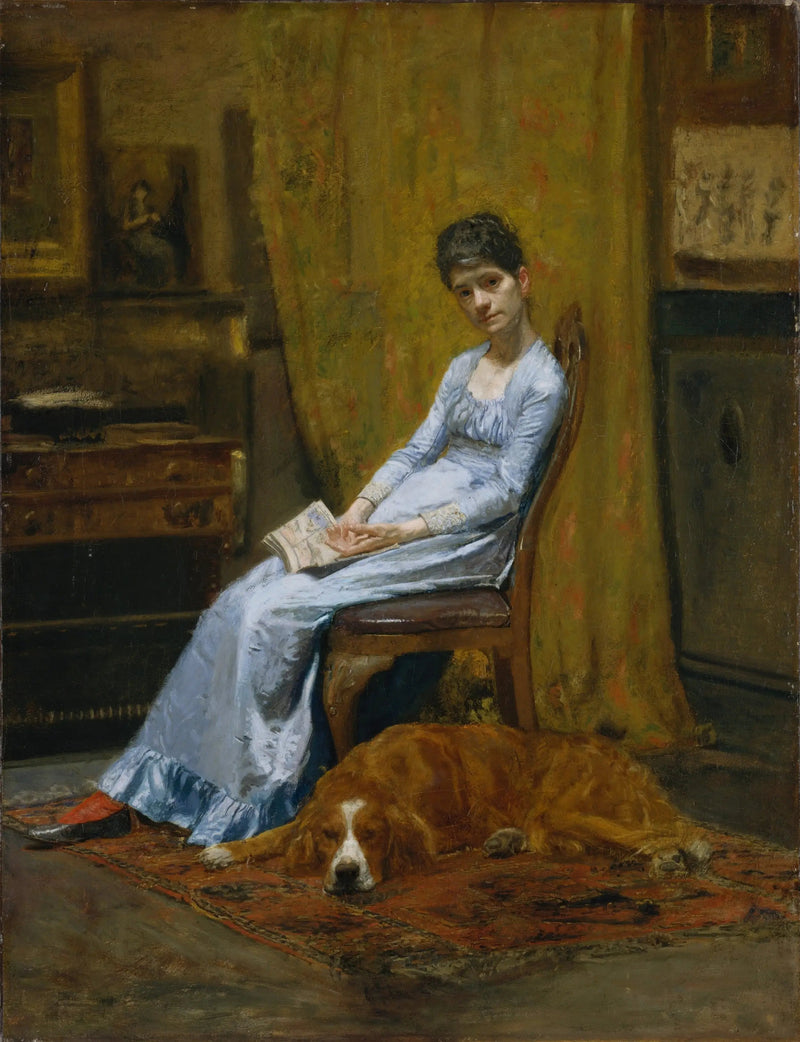La donna dell'artista e il suo setter - Thomas Eakins