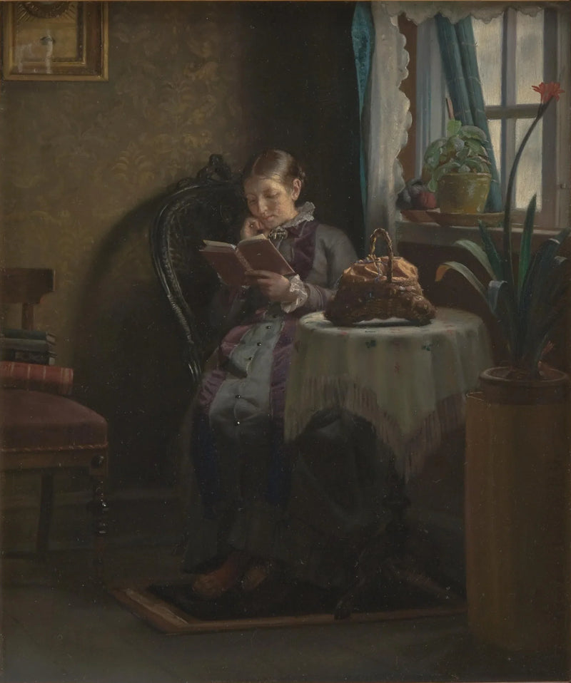 La moglie dell'artista legge - Michael Peter Ancher
