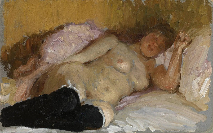 La donna dell'artista Natalia Nordman addormentata - Ilya Repin