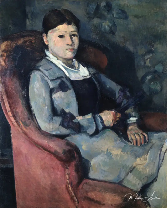 La femme de l'artiste dans le fauteuil - Paul Cézanne - Reproductions de tableaux et peintures haut de gamme