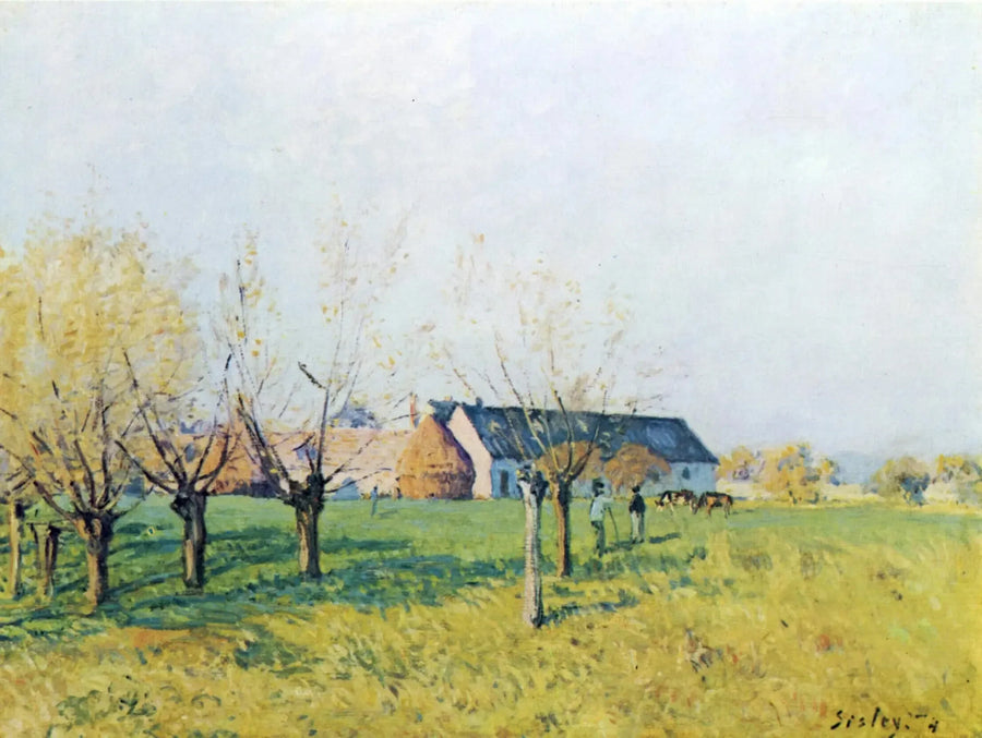 La Fattoria del Buco dell'Inferno, mattina d'autunno - Alfred Sisley