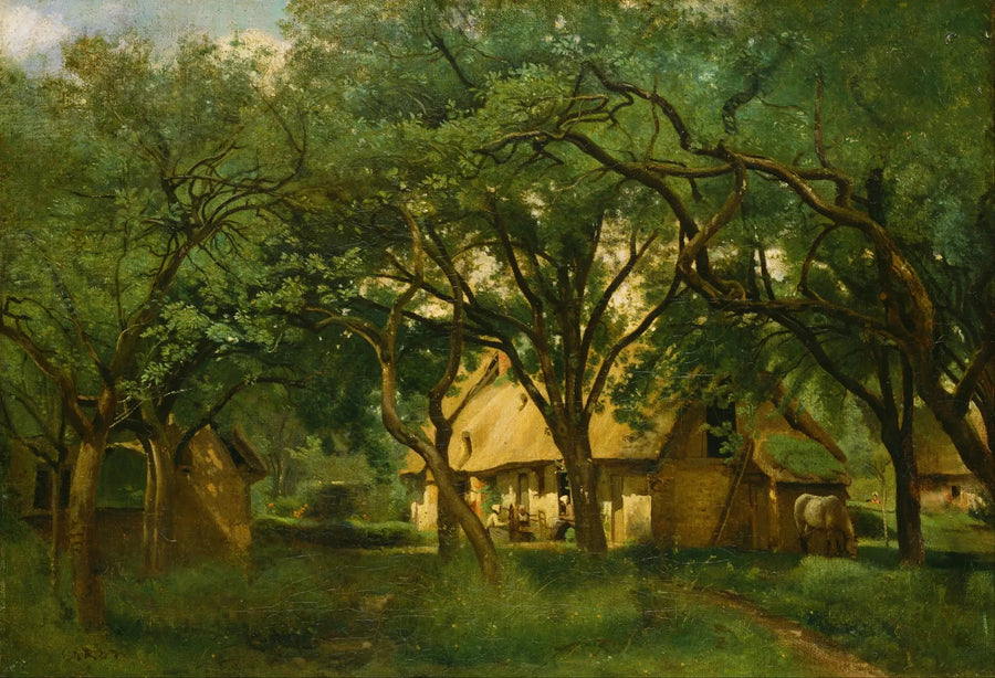 La Ferme Toutain a Honfleur - Jean-Baptiste Camille Corot