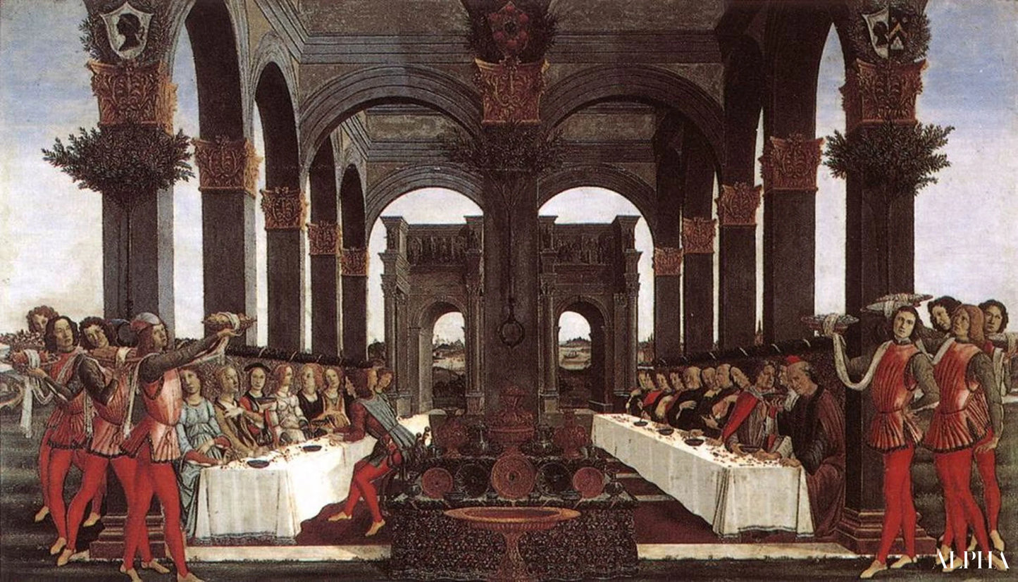 La festa di matrimonio - Sandro Botticelli - Riproduzioni di quadri e dipinti di alta gamma