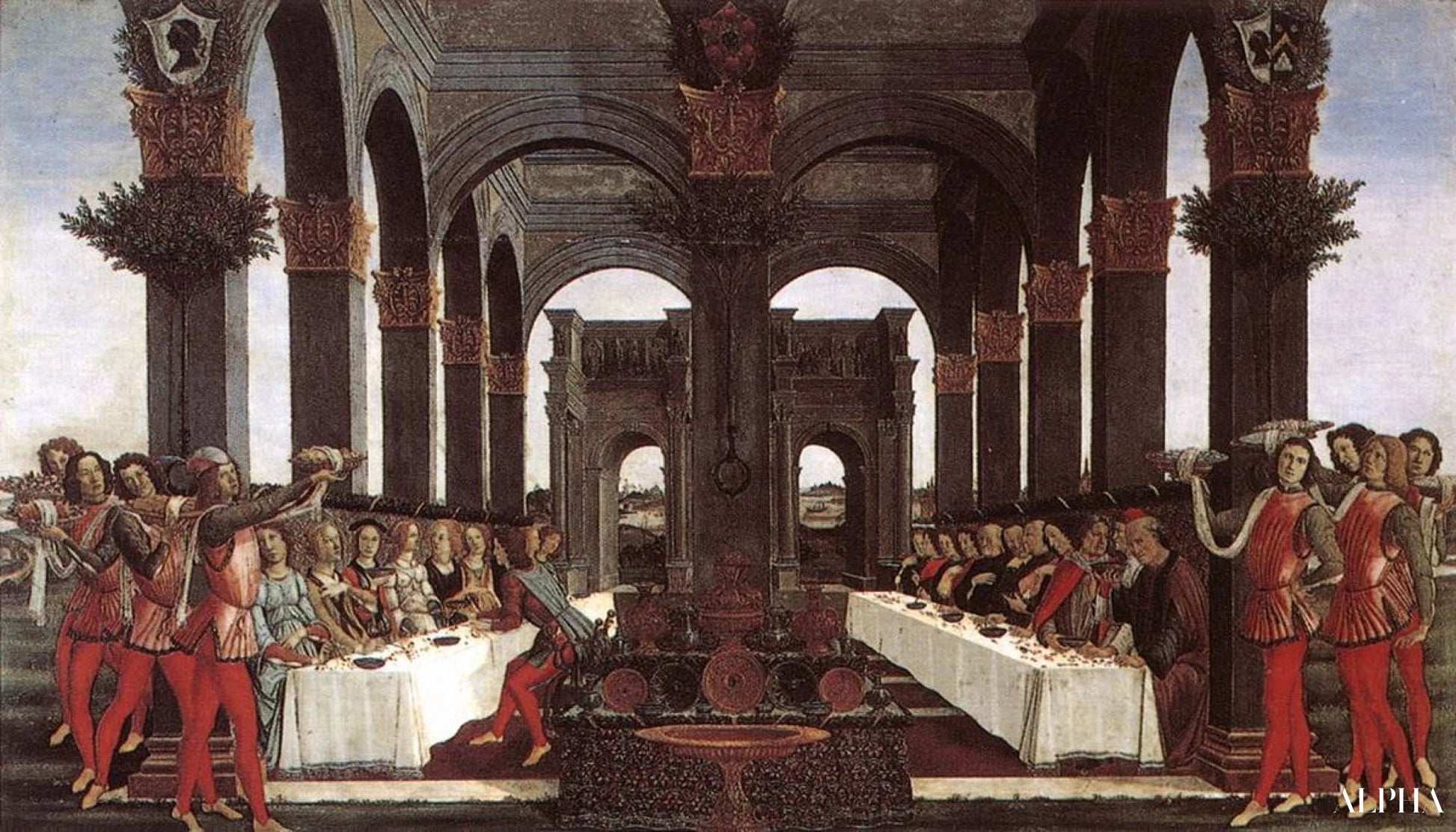 La festa di matrimonio - Sandro Botticelli - Riproduzioni di quadri e dipinti di alta gamma