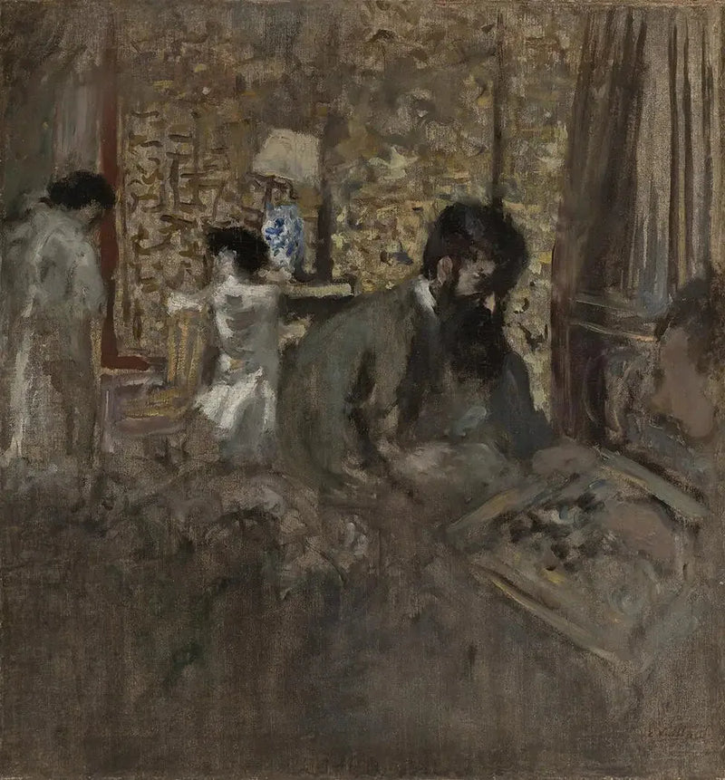 La fête de dames, Tristan Bernard chez Madame Aron - Édouard Vuillard