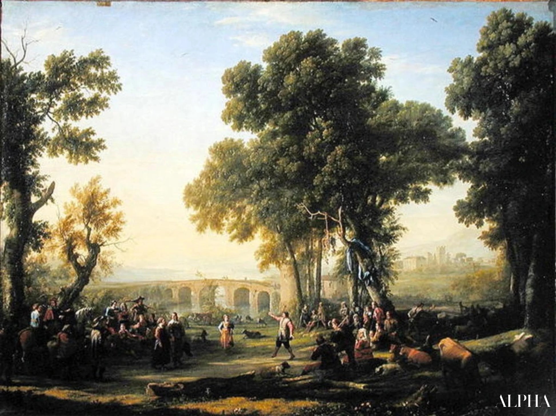 Reproduction du tableau « La Fête villageoise - Claude Lorrain » par Alpha Reproduction en peinture à l’huile