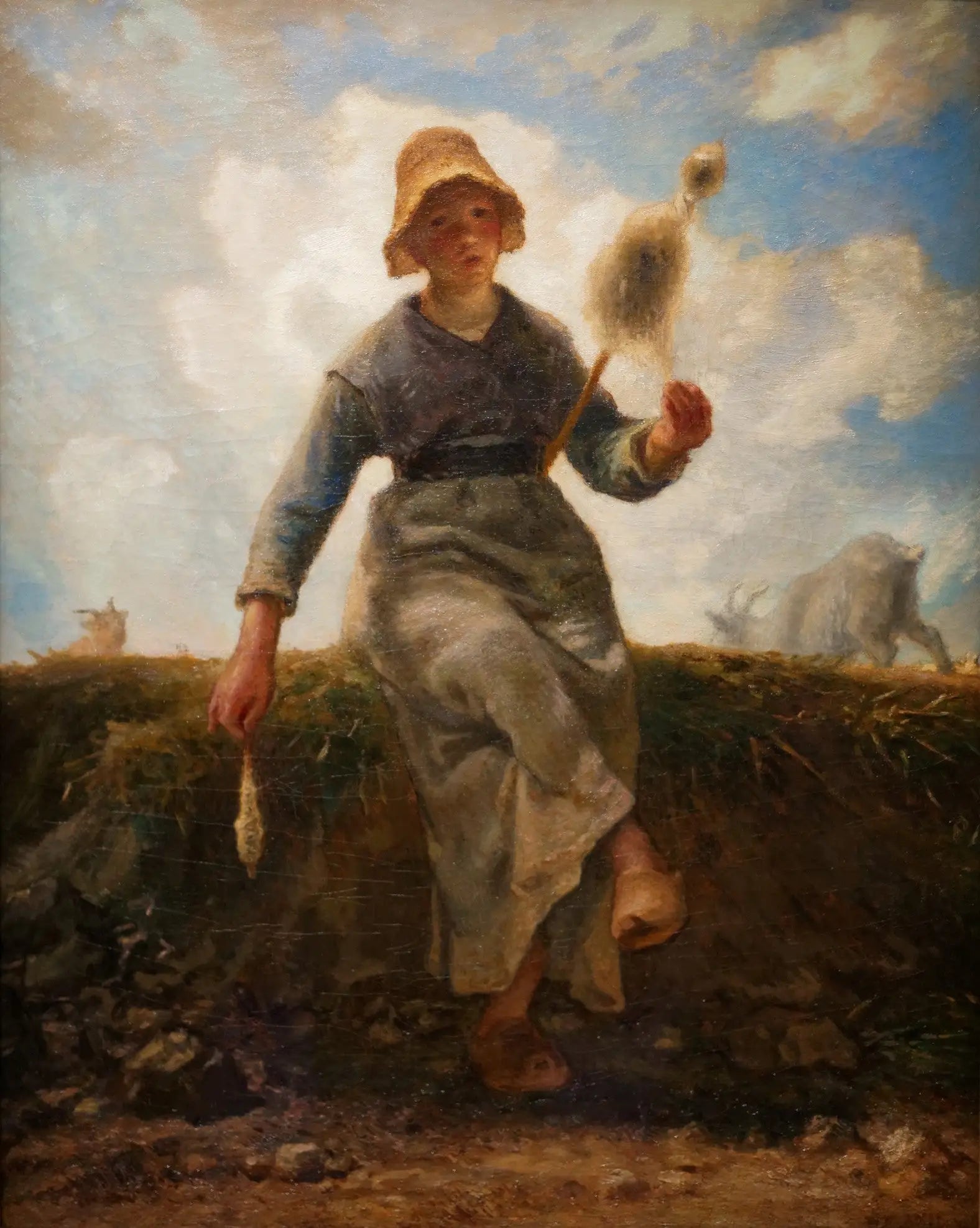 La Fileuse chevrière auvergnate - Jean-François Millet - Alpha Reproduction