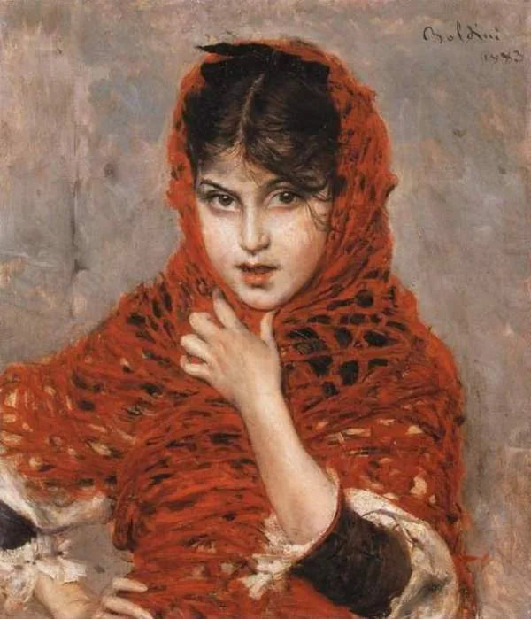 La ragazza con il foulard rosso - Giovanni Boldini