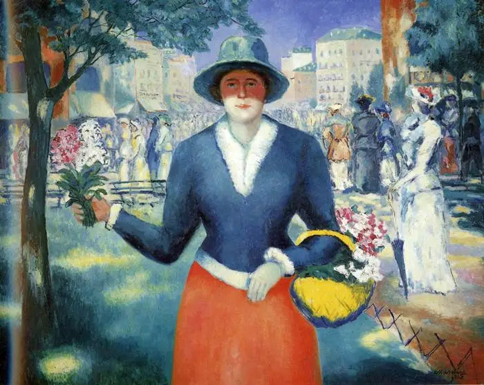 La Ragazza con i Fiori III - Kazimir Malevich